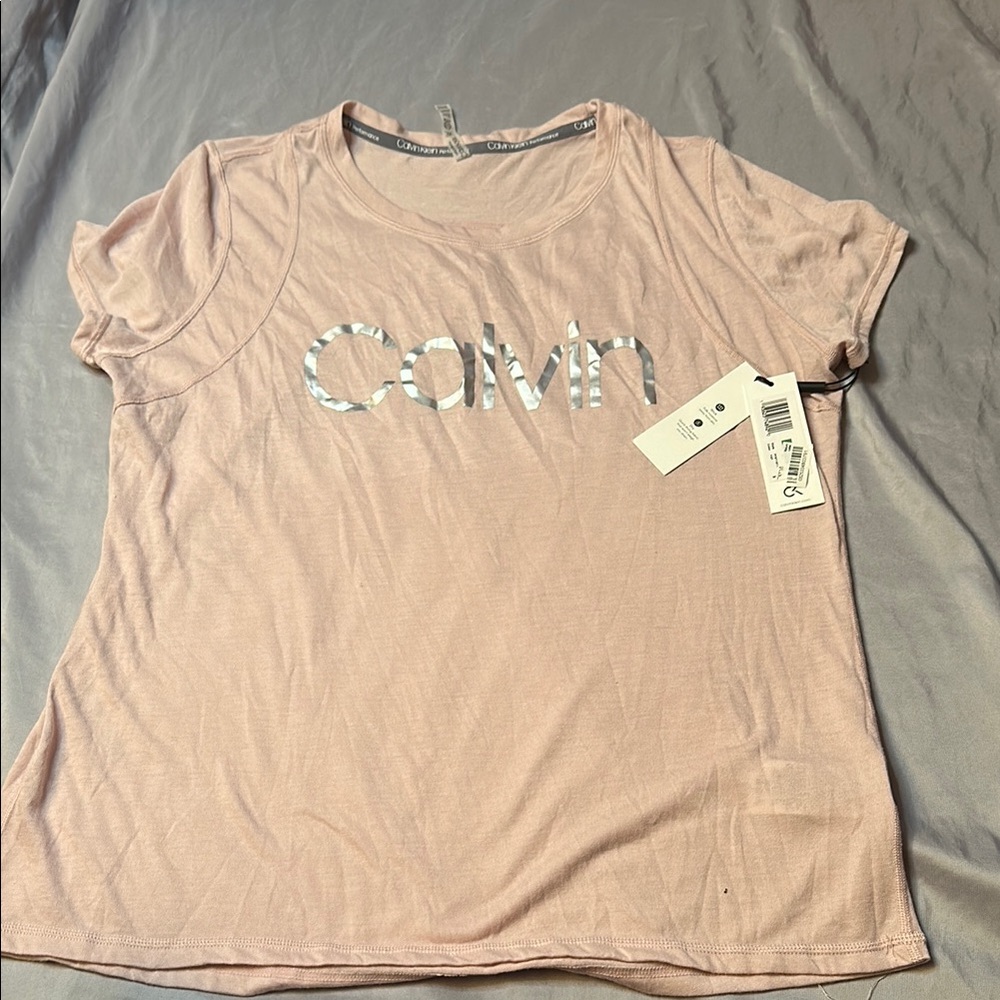 Calvin Klein Performance Light Pink Short Sleeve Tee